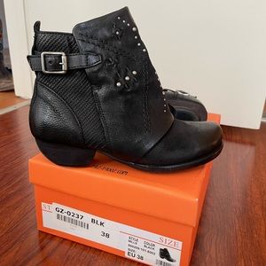 Miz Mooz - Mills Black Studded Booties